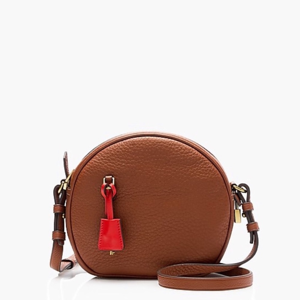 J. Crew Signet Circle Bag in Italian Leather